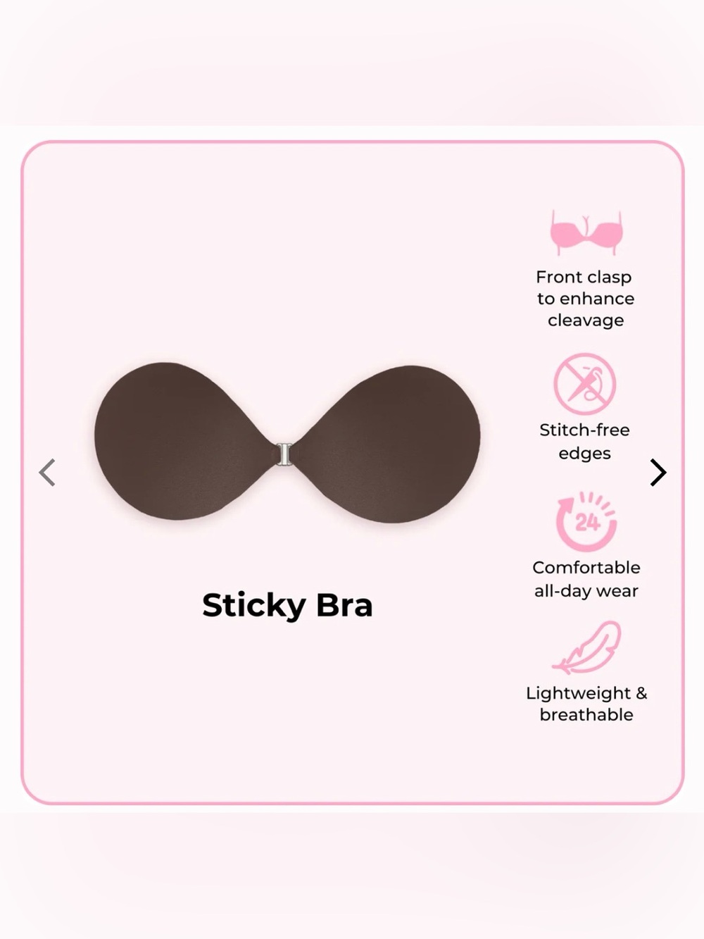 New Boomba Sticky Bra in Cocoa - Size F